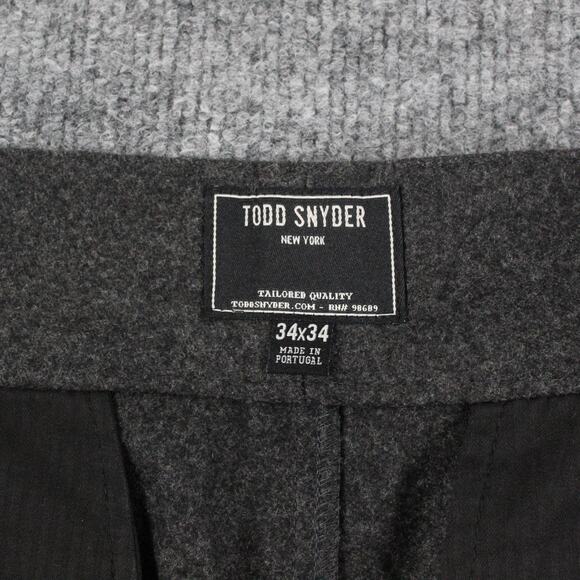 Todd Snyder Pants Men 34x34 Wool Gurkha Trouser Charcoal Pleated Quiet Luxury - Picture 7 of 12